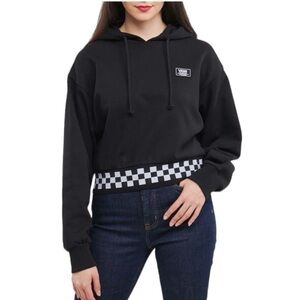 Vans Women’s Boom Boom Black Long Sleeve Crop Skateboard Hoodie